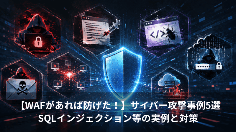 【WAFがあれば防げた！】サイバー攻撃事例5選｜SQLインジェクション・パスワードリスト攻撃等の実例と対策
